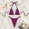 XS - L New Diamond Halter Mini Thong Bikini Female Swimsuit Women Swimwear Two-pieces Bikini set Bather Bathing Suit Swim