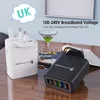 4USB + 1PD adaptateurs muraux multi-ports 3.1A chargeur pour ordinateur portable ue US UK chargeurs de téléphone portable chargeurs portables