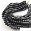 Charms Charms 8Mm Natural Lava Rock Stone Beads Diy Essential Oil Diffuser Pendants Jewelry Necklace Earrings Making Drop Delivery Fin Dha4H