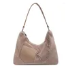 Поясные сумки 2024, женская сумка на плечо, плюшевая цепочка, сетка для подмышек, нишевый дизайн, сумки высокого качества