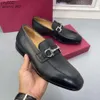 buckle leather Shoess casual Feragamo Men's formal wear Classic Shoes genuine leather High Designer Comfortable Business quality shoe Metal F8NI 2FVI