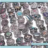 Charm Bracelets Charm Bracelets Noosa Snap Button Jewelry Wholesale Lot Fit Bracelet Bangles Necklaces 18Mm Metal Rhinestone Ginger Bu Dh0Nm
