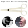 Caps 25pcs Disposable Round Body Piercing Forceps Clamp Tattoo Piercing Supply Piercing Tool for Tattoo Accessories Equipment Supply