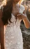 Robe de mariée sirène en dentelle élégante, avec des Appliques florales 3D, sur mesure, dos nu, sans manches