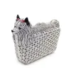 BL041 Puppy Water Diamond Bag with Hollow Metal Crystal Dinner Bag Handmade Inlaid Diamond Bag Outside Women's Handheld Bag 240221