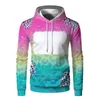 Sudaderas con capucha para mujer Sublimación Moda Multicolor Punto Impresión Jersey Jumper Transferencia de calor en blanco para diseño personalizado Patrón Sudadera con capucha de poliéster