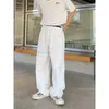 Jeans da uomo 99% cotone Largo moda dritto vernice bianca puntino pantaloni hip-hop streetwear Y2K anni 2000 abbigliamento pantaloni oversize