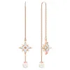 세트 2024 New Trends 신부 보석 세트 오리지널 Magic Snowflake Luxury Earrings 목걸이 팔찌 로고와 여성 선물