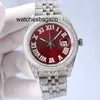 Mens Watch Clean Automatic Diamond Movement Silver Movement Watch Rostfritt stål Sapphire Vattentät lysande stil Classic Classic