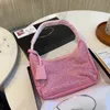 Petit sac Hobo de styliste pour femmes, édition Duchesse, noir et rouge, Imitation cristal