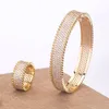 Hot Selling European och American Full Diamond Bead Buckle Armband Ring med Diamond Inlay Fashionable Women's Banquet Accessories Bangle