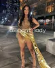 Gold Diamond Short Prom Homecoming Dresses for Women Sparkly Crystal Feather Birthday Evening Party Gala Gown Black Girl