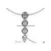 Kettingen Groothandel- Nieuwe Stijl Wetenschap Biologie DNA Hanger Ketting Boho Chic Lange Dunne Ketting Molece Mode Kettingen Voor Vrouwen Fijne Dro Dhmfk