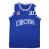 Homens camisetas Basquete Jerseys Cibona 10 Petrovic Costura Bordado Barato de Alta Qualidade Esportes Ao Ar Livre Jersey Azul 2023 Novo Verão J240221