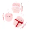 Keychains Cute Plush DollScarf Pig Toy Cartoon Apron Pendant Soft Stuffed Doll Keychain Backpack Car Bag Key Ring Decor Kid Gift