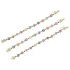 Bracelets 2023 New Arrival Geometric Rainbow Cz Colorful Flower Charm Link Chain Bracelet For Girls Classic Fashion Women Jewelry