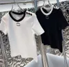 Womens T Shirt Designer para mulheres camisas com letra e ponto moda camiseta letras bordadas verão manga curta tops tee mulher roupas s-l de alta qualidade