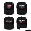 Cappelli da festa 2024 Trump Baseball Hat Presidential Elections Caps Save America Again Mesh Cotton Cap Drop Delivery Home Garden Festive Su Dhptj