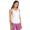 Chemises actives cravate dos hauts d'entraînement pour femmes col rond sans manches Yoga Sport chemise ouverte salle de Sport Fitness vêtements de Sport débardeurs