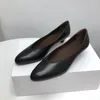 Spring 2024 new cat heel high-end fashion light-mouthed commuter OL womens single shoes real leather thin heel minimalist style