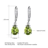 Earrings UMCHO 925 Sterling Silver Earrings Stud Earrings Designer Natural Peridot Gemstone Fine Jewelry For Women Special Gift