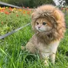 猫の衣装ライオンフードヘアペットコスチューム洗えるファンシーハット面白い子猫猫はハロウィーンのコスプレのためにドレスアップします