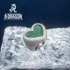 Pass Tester Vvs Moissanite Wedding Iced Out Heart Cut Diamond 10K 14K Gold Fine Engagement Ring For Women