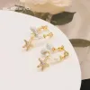 Küpe glseevo denizyıldızı barok inci küpeler yaratıcı kulak yüzüğü inci zirkon mizaç okyanus tarzı saplama küpeler kadın