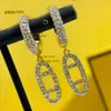 Stud Stud Designer Letter Ear Stud Crystal örhängen Guld Fashion Earrings for Women Christmas Wedding Gift Designer Jewelry Earring Wom