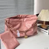 Bolsa de compras clássica de luxo, grande capacidade, pacote feminino, bolsa de ombro de lã, bolsa de mão com letras de metal