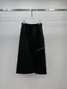 Skirts Black Women Long Skirt Side Zipper Split Female Formal