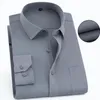 Taglie forti 9XL 8XL 7XL Camicia casual da uomo d'affari a maniche lunghe Camicia classica a righe da uomo sociale Abito da smoking per feste Blu Viola 240220