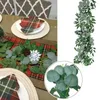 Fiori decorativi fatti a mano ghirlanda di eucalipto realistici e realistici migliorano le decorazioni dei cartelli da tavolo in seta possono essere aggiunte