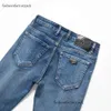 Herren Jeans Herbst Winter Männer Slim Fit European American Tbicon High-End-Marke Kleine gerade Hosen (201-216 dünn) F233-000