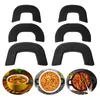 Placemats 6pcs Universeel Assist Ovenkom Herbruikbaar Dagelijks Keukengereedschap Gemakkelijk schoon te maken Anti-verbranding Zachte siliconen Koekenpan Pothandvathouder