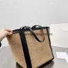 Totes Bag Leer Celie Sopping Bags Fasion Linen Designer Women Straw Kniing andbags Summer Beac Soulder Large Casual ToteH24221