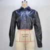 Jackets 2023 New Crop Tops White Faux Leather Coat Clothing Black Coat Jackets For Women Bomber Winter Jacket Woman Vintage Outfits