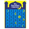 Eid Mubarak DIY filt Ramadan Calender med Pocket For Kids Gifts Countdown Muslim Balram Party Decor Supplies 240219