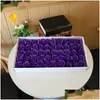 Decorative Flowers Wreaths 50Pcs/Lot 5Cm Artificial Rose Flower Heads Silk Soap For Home Wedding Floral Deco Valentines Day Presen Dh4As