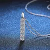 Pendentifs Sérénité jour 0.5cttw 5 pierres 3mm réel D couleur Moissanite collier pour les femmes S925 en argent Sterling pendentif bijoux fins en gros