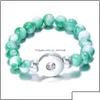 Kościki z koralikami Noosa Ginger Snap Button Bransoletka Acryl Natural Stone Kulki ręczne Bracelet Bracelet Biżuteria