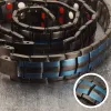 Bangle magnetische zwarte armband mannen Handketen Energie Gezondheid Germanium Magnetische armband Mannen roestvrijstalen armbanden voor vrouwelijke mannen