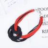 Vridmoment ydydbz en röd svart cirkel vintage gotisk handgjord gummi kort halsband streetwear dam smycken tillbehör