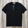 24SS Topstoney Brand Designer Mens Tshirts Classic Basic Bordgered Bordge Loose Cotton Small Round Neck Island Camiseta11 607