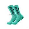 Sports Socks Anti-Slip Breathable Football Men Summer Running Cotton Rubber Soccer Women Cycling Accessorie Grip Sock Drop Delivery Dhne4