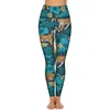 Pantaloni attivi Leggings Wild Tiger Yellow Lotus Pond Push Up Yoga Estetico Legging elastico Donna Design Fitness Palestra Sport