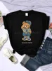 T-shirt da donna Scouting Around IM A Little Scout Teddy Bear T-shirt da donna Casual Abbigliamento traspirante Personalità Street Donna Manica corta T240221