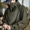 Herrtröjor retro huva jackor dåligt väder Vindbrytning utomhusjacka Armé Taktiska militära tröjor Autumn Coat