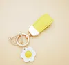 PU Leather Keychain fruit Key Chain Buckle lovers Car Handmade Keychains Men Women Bag Pendant Accessories