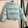 Womens Fashion Short Jackets Designer Metal Badge Coat Detachable Sleeve Cotton Outerwear Winter Warm Windproof Jacket